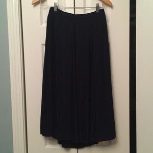 Navy blue pleated skirt